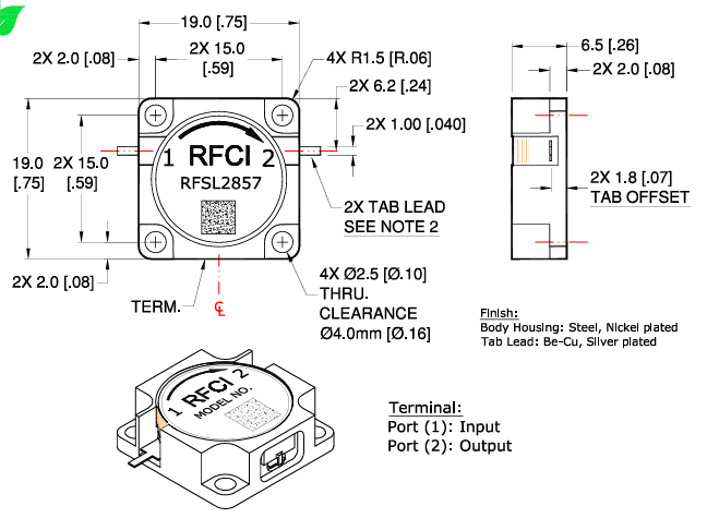 RFSL2857射頻同軸隔離器RFCI