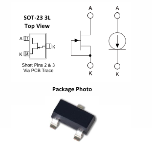 Linear Systems J500系列電流調節(jié)二極管0.192mA至5.6mA